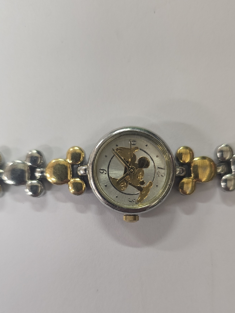 Two-Tone Gold and Silver Women's Bracelet Watch with Character Dial